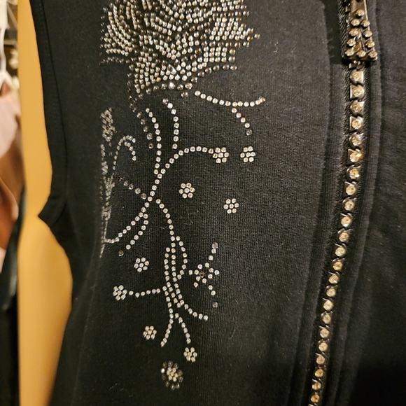 Uniqued Fashions Blinged out  Black Vest - Picture 6 of 10
